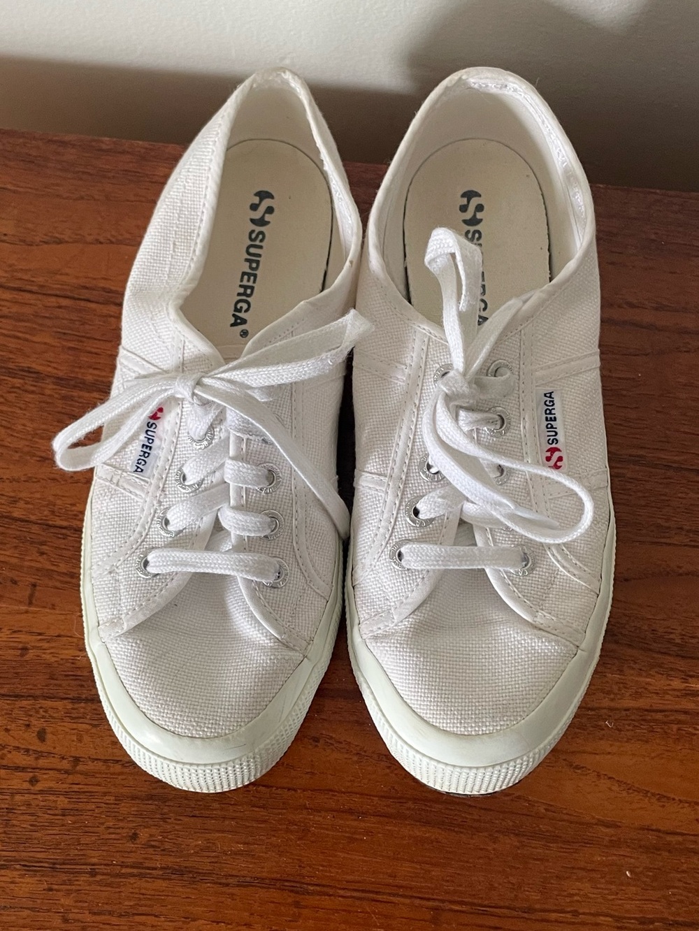 Superga White Canvas Low-Top Classic Sneakers